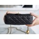 Chanel Mini Metal Ball Square Fatty Black Lambskin  