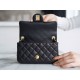 Chanel Mini Metal Ball Square Fatty Black Lambskin  