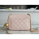 Chanel Metal Ball Square Fatty Cherry Blossom Pink Lambskin  