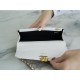 CHANEL 22K Chain Mini WOC Phone Bag White Lizard Grain Calfskin  