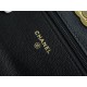 CHANEL 22K New Chain WOC Black & Gold Lizard Grain Calfskin  