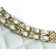 CHANEL 22K New Chain WOC White Lizard Grain Calfskin  