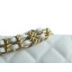 CHANEL 22K New Chain WOC White Lizard Grain Calfskin  