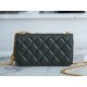 CHANEL 22K New Chain Flap Phone Bag Cuban Green  