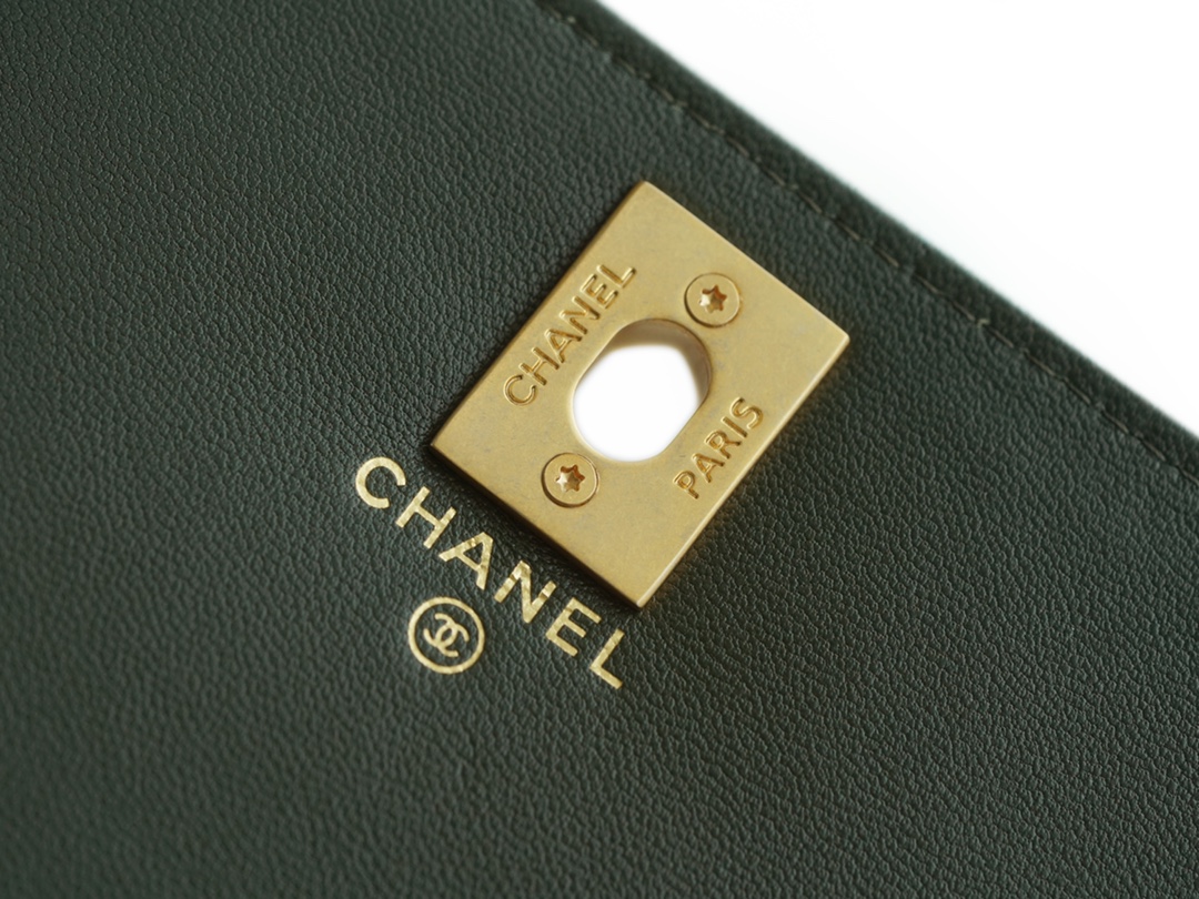 CHANEL 22K Small Gold Bar Adjustable WOC  