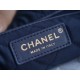 CHANEL 22P Handbag Medium Metallic Blue  