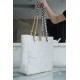 CHANEL 22B 19 BAG Tote White Lambskin  