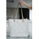 CHANEL 22B 19 BAG Tote White Lambskin  