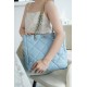 CHANEL 22B 19 BAG Tote Blue Lambskin  