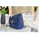 CHANE&L 19 Bag Denim Blue Small Denim Fabric  