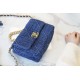 CHANE&L 19 Bag Denim Blue Small Denim Fabric  