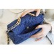 CHANE&L 19 Bag Denim Blue Small Denim Fabric  