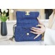 CHANE&L 19 Bag Denim Blue Small Denim Fabric  