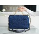 CHANEL 19 Bag Denim Blue Medium Denim Fabric  