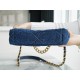 CHANEL 19 Bag Denim Blue Medium Denim Fabric  