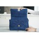 CHANEL 19 Bag Denim Blue Medium Denim Fabric  