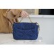 CHANEL 19 Bag Denim Blue Medium Denim Fabric  