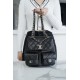 CHANEL 23P Duma Backpack Black Calfskin Large  