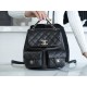 CHANEL 23P Duma Backpack Black Calfskin Large  