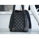 CHANEL 23P Duma Backpack Black Calfskin Large  