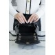 CHANEL 23P Duma Backpack Black Calfskin Large  