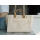 CHANEL Ultra-Fairy Pearl Embroidery Beach Bag Almond  