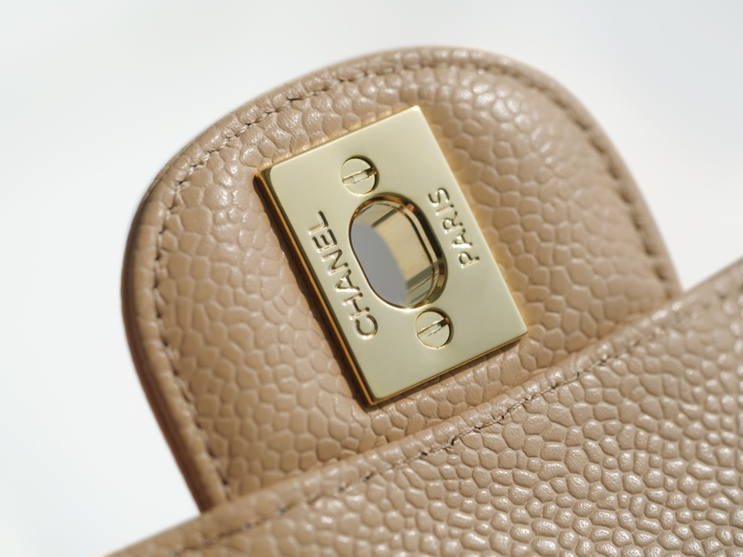 CF Classic Flap Caviar Calfskin Medium Almond  