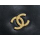 CHANEL 22P Handbag Small Black with White Buckle  