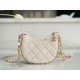 CHANEL 23P Moon Crescent Bag Small Light Almond Lambskin  