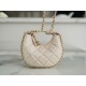 CHANEL 23P Moon Crescent Bag Small Light Almond Lambskin  