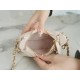 CHANEL 23P Moon Crescent Bag Small Light Almond Lambskin  