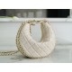 CHANEL 23P Moon Crescent Bag Large Milk Almond Lambskin with Light Gold Accents  