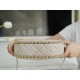 CHANEL 23P Moon Crescent Bag Large Milk Almond Lambskin with Light Gold Accents  