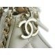 CHANEL 23P Moon Crescent Bag Large Milk Almond Lambskin with Light Gold Accents  