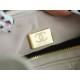 CHANEL 23P Moon Crescent Bag Large Milk Almond Lambskin with Light Gold Accents  