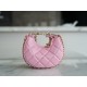 CHANEL 23P Moon Crescent Bag Small Pink Lambskin  