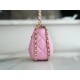 CHANEL 23P Moon Crescent Bag Small Pink Lambskin  