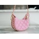 CHANEL 23P Moon Crescent Bag Small Pink Lambskin  