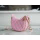 CHANEL 23P Moon Crescent Bag Small Pink Lambskin  