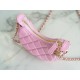 CHANEL 23P Moon Crescent Bag Small Pink Lambskin  