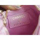 CHANEL 23P Moon Crescent Bag Small Pink Lambskin  