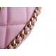 CHANEL 23P Moon Crescent Bag Small Pink Lambskin  