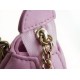 CHANEL 23P Moon Crescent Bag Small Pink Lambskin  