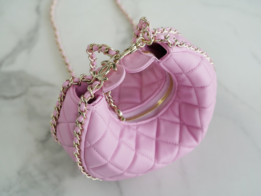 CHANEL 23P Moon Crescent Bag Large Pink  