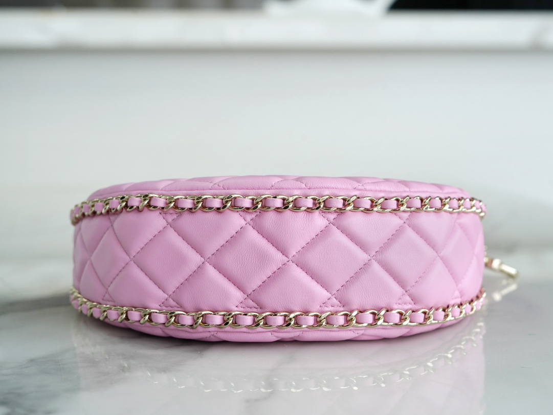 CHANEL 23P Moon Crescent Bag Large Pink  