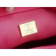 CHANEL 23P Heart Adjustable Buckle Large Red Textured Calfskin  