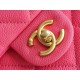 CHANEL 23P Heart Adjustable Buckle Large Red Textured Calfskin  