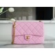 CHANEL 23P Heart Adjustable Buckle Large Pink Textured Calfskin  