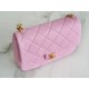 CHANEL 23P Heart Adjustable Buckle Large Pink Textured Calfskin  