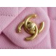 CHANEL 23P Heart Adjustable Buckle Large Pink Textured Calfskin  